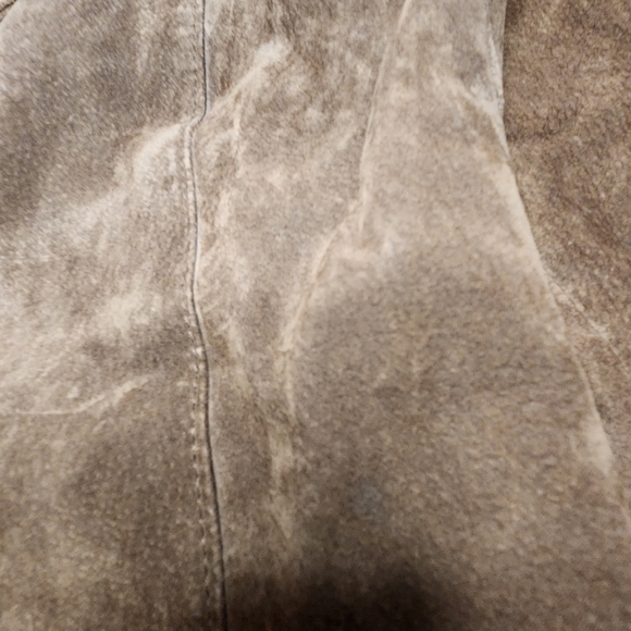 BROWN SUEDE FAUX SUEDE JACKET WOMENS SIZE SMALL - Picture 6 of 16